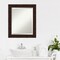 Beveled Bathroom Wall Mirror, William Mottled Bronze Narrow Frame